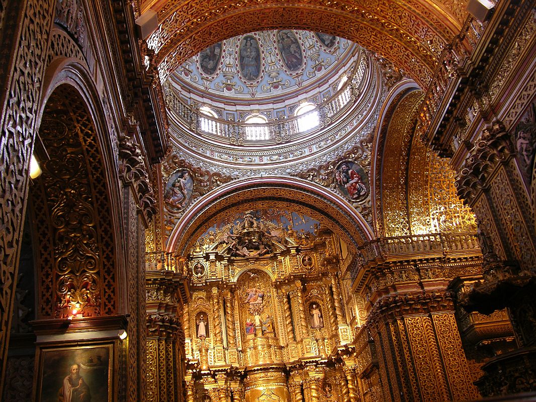 Ecuador Quito 04-04 Old Quito La Compana de Jesus Gold Altar